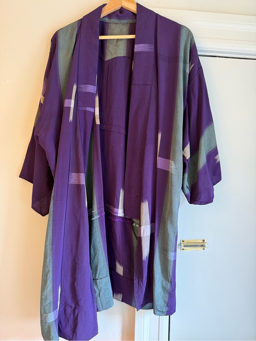Vintage Purple and Green Kimono Jacket